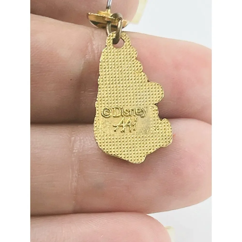 Vintage Winnie the Pooh Dangle Earrings Sitting Pooh w/Honey Pot Enamel Disney - Picture 11 of 14
